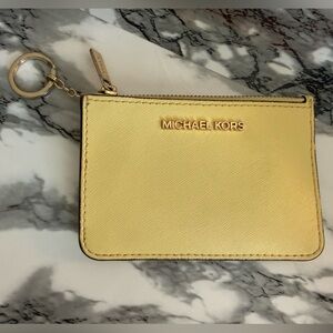 Michael Kors Lemon Card Wallet with Keyring